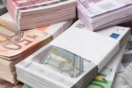Euro banknotes
