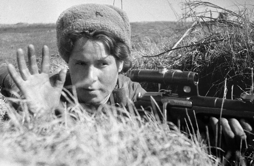 The Red Army Soviet sniper in 1942. (Ozerksy/AFP/Getty Images)