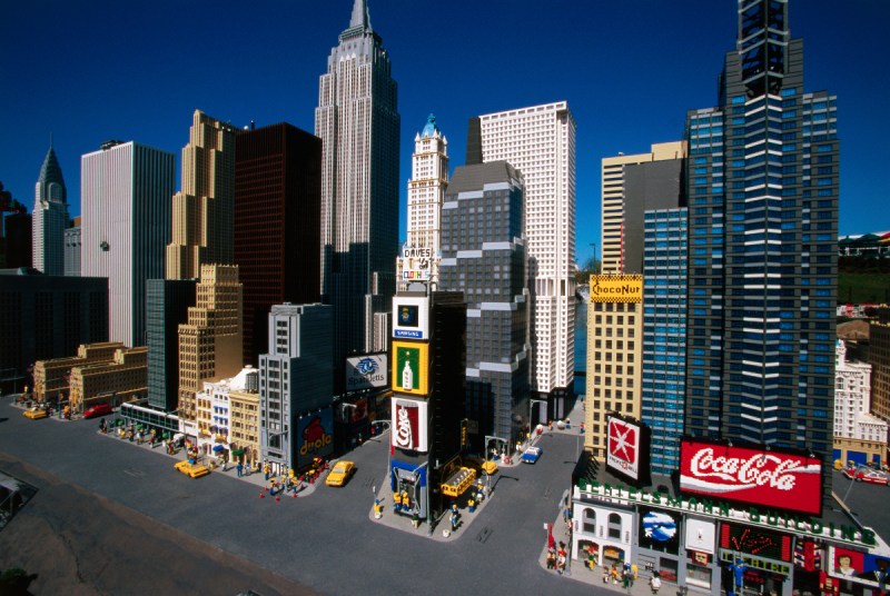 Miniature Manhattan skyline made from Legos (Dave G. Houser)