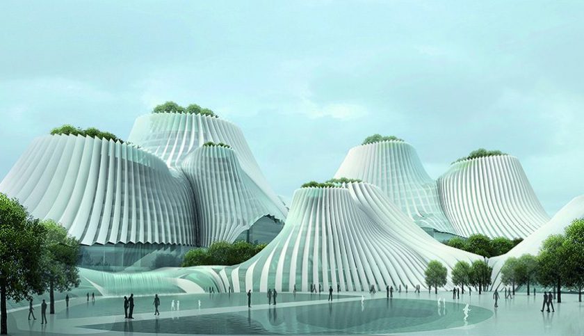 Taichung Convention Center, 2009, Taichung, Taiwan, China. (MAD Architects /Published by Phaidon)