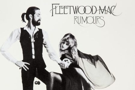 CITY OF INDUSTRY, CA -- MAY 20, 2013--A sample of a Stoughton Printing Co., vinyl album jacket, this is an "old style" gatefold, with an embossed front cover (raised lettering), and spot uv coating (high gloss coating), for the re-issue of Fleetwood Mac's, "Rumours," photographed at their company headquarters in City of Industry, May 20, 2014. Stoughton is a family-run business celebrating 50 years, as is known as one of the largest printers of jackets for vinyl LP record.  (Photo by Jay L. Clendenin/Los Angeles Times via Getty Images)