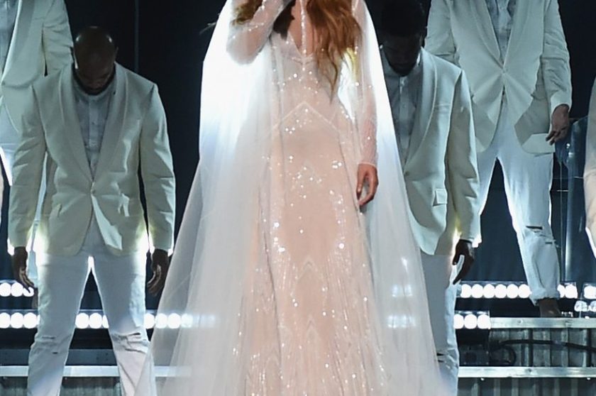 LOS ANGELES, CA - FEBRUARY 08: Recording Artist Beyonce performs onstage during The 57th Annual GRAMMY Awards at the STAPLES Center on February 8, 2015 in Los Angeles, California. (Photo by Larry Busacca/Getty Images for NARAS)