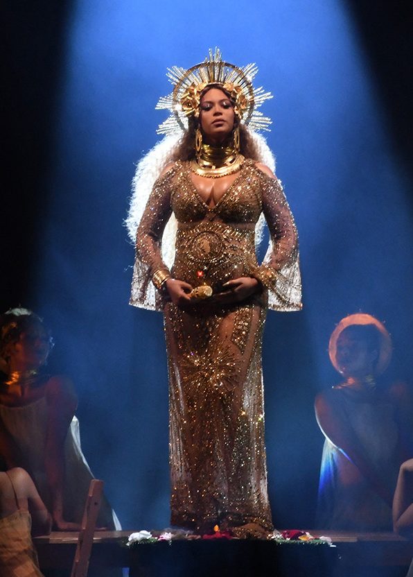 Recording artist Beyonce performs onstage during The 59th GRAMMY Awards at STAPLES Center on February 12, 2017 in Los Angeles, California. (Kevin Winter/Getty Images for NARAS)