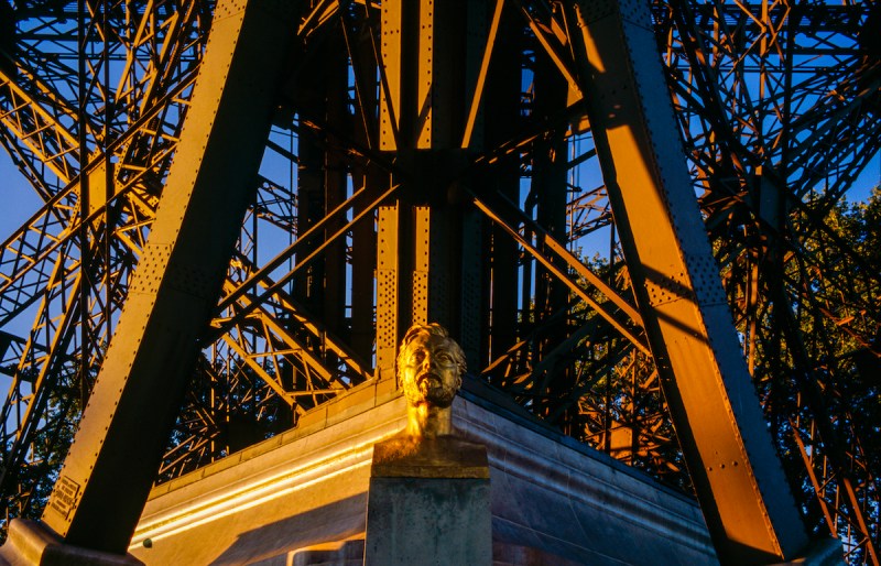 Bust of Gustave Eiffel on the Eiffel Tower.