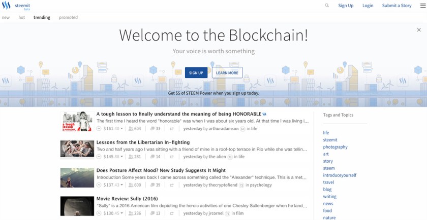 Steemit, the Social Media Platform That Pays You to Be Social