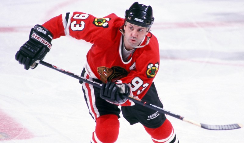 Chicago Black Hawks player Doug Gilmour (Steve Babineau/NHLI via Getty Images)