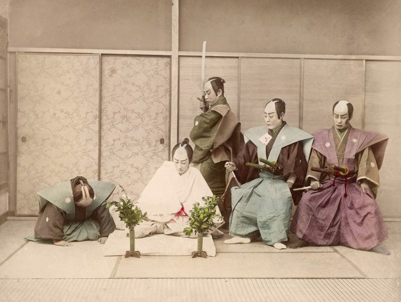 A staged version of the Japanese ritual suicide known as Seppuku or Hara-Kiri, circa 1885. (Sean Sexton/Getty Images)