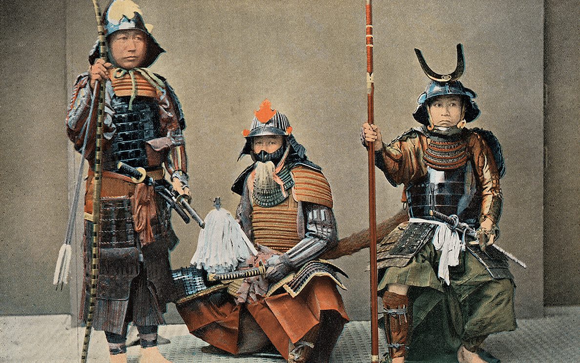 'A Group of Samurai', circa 1890. (The Print Collector/Print Collector/Getty Images)