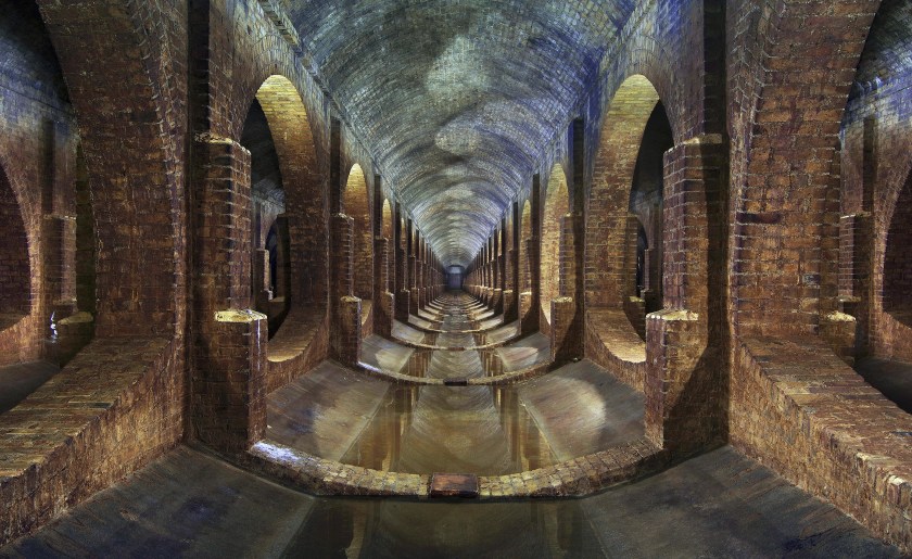 Covered Reservoir, designed by East London Water Works Company 1868, in Finsbury Park, London, United Kingdom. (Matt Emmett)
