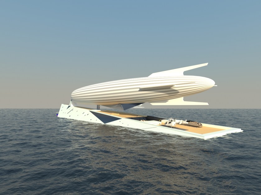 Superyacht Doubles as a Zeppelin Terminal