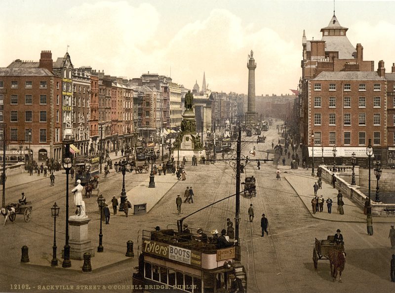 Sackville Street and O'Connell Bridge, Dublin. County Dublin, Ireland (Library of Congress)