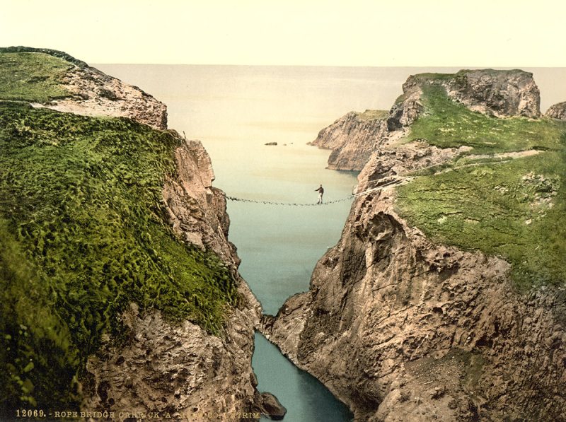 Rope Bridge, Carrick-a-Rede. County Antrim, Ireland (Library of Congress)