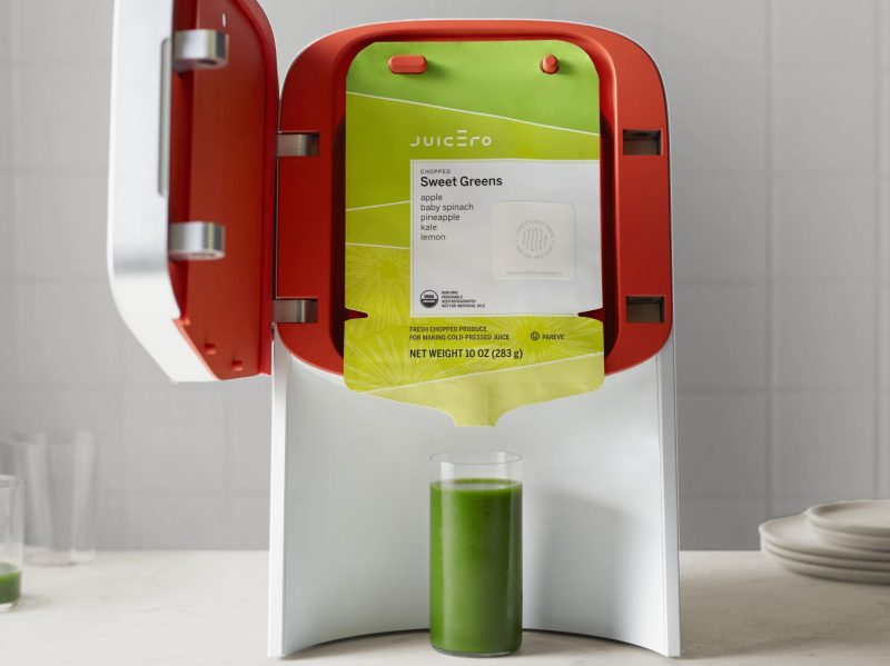Juicero, the "smart" cold-press juicer (Juicero)