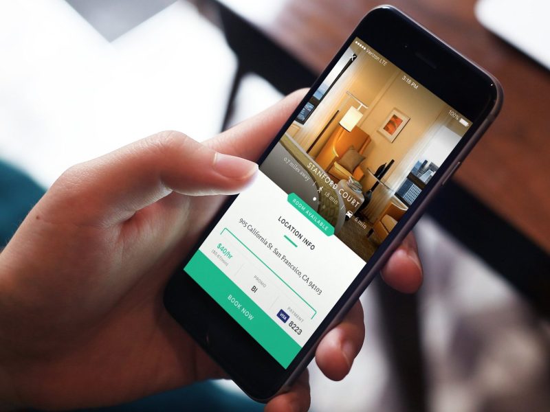Recharge is a mobile application that allows people such as business travelers, local commuters, on-the-go families, and red-eye fliers to book upscale, luxury hotels and pay by the minute to use at their convenience. Currently operating in San Francisco and New York City, Recharge partners with 30 four-and five-star hotels. (Recharge)