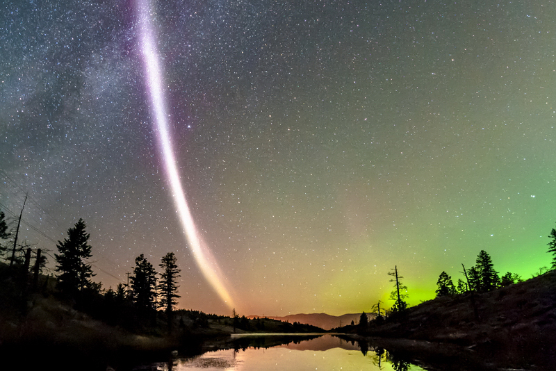 Thanks to scientists, citizen scientists, ground-based imagers and ESA’s magnetic field Swarm mission, this purple streak of light in the night sky has been discovered. Originally thought to be a ‘proton arc’, this strange feature has been called Steve. While there is still a lot to learn about Steve, the electric field instrument carried on the Swarm mission has measured it. Flying through Steve, the temperature 300 km above Earth’s surface jumped by 3000°C and the data revealed a 25 km-wide ribbon of gas flowing westward at about 6 km/s compared to a speed of about 10 m/s either side of the ribbon. (Dave Markel Photography/ESA)