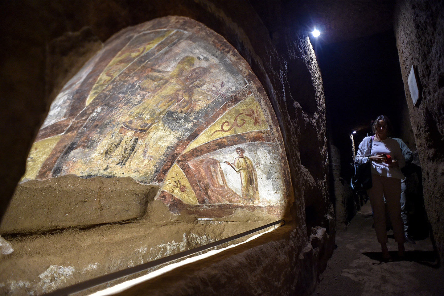 Restored fresco in Santa Domitilla