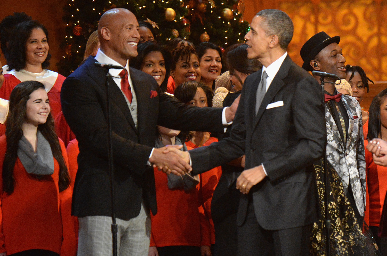 Dwayne "The Rock" Johnson and U.S. President Barack Obama