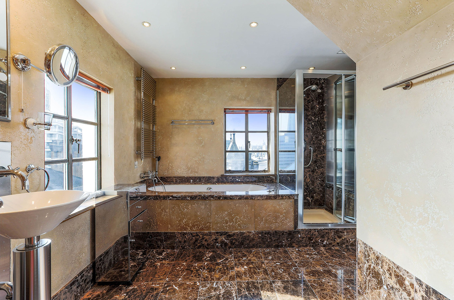 Interior views of The High Command penthouse in London