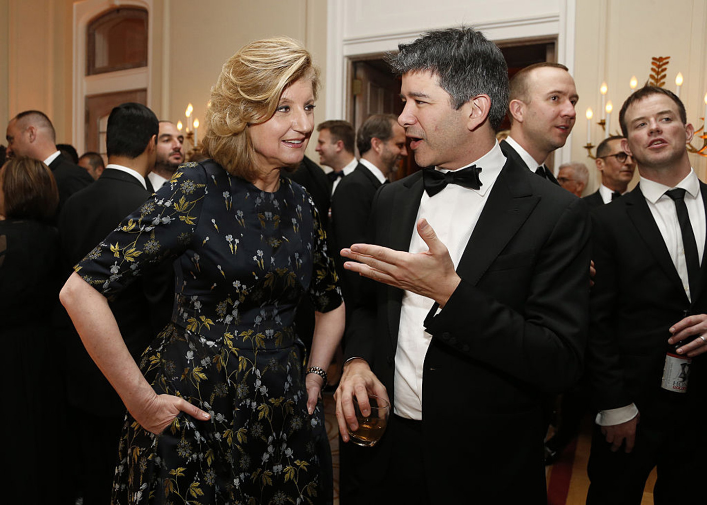 Arianna Huffington and Travis Kalanick.