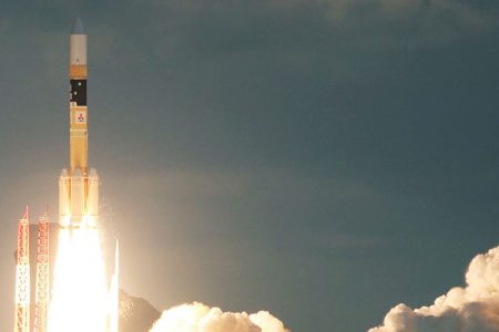 Japan's H-IIA rocket carrying the Kirameki-2 satellite is launched from Tanegashima Space Centre in southern Tanegashima island, Kagoshima prefecture, on January 24, 2017. (JIJI PRESS/AFP/Getty Images)