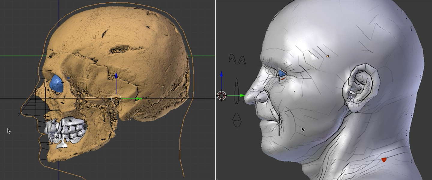 3d face Vesuvius victim