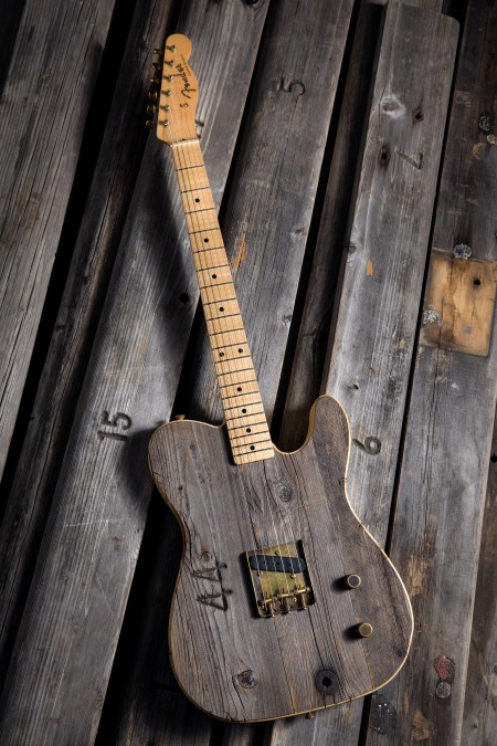 Fender Produces Guitar Out of Hollywood Bowl's Bench Wood