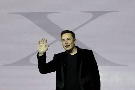 Tesla CEO Elon Musk speaks during an event to launch the new Tesla Model X Crossover SUV on September 29, 2015 in Fremont, California. Musk recently announced a major donation to Flint Community Schools. (Justin Sullivan/Getty Images)