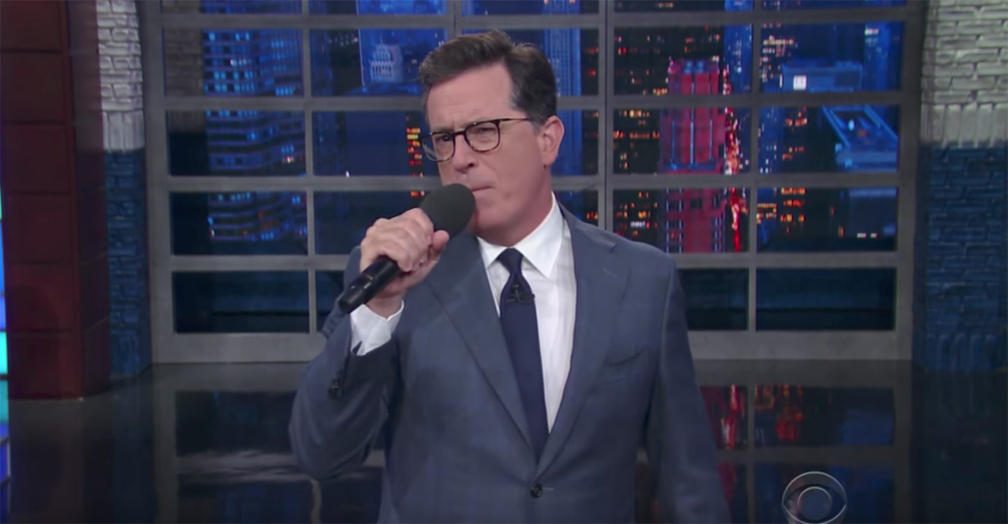 Stephen Colbert on the 'Late Show.' July 31, 2017. (YouTube/CBS)