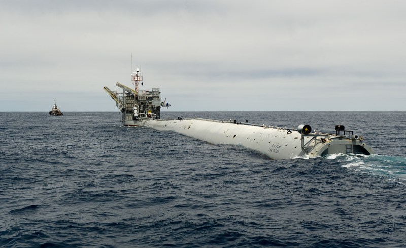 The ship before it flips. Office of Naval Research.