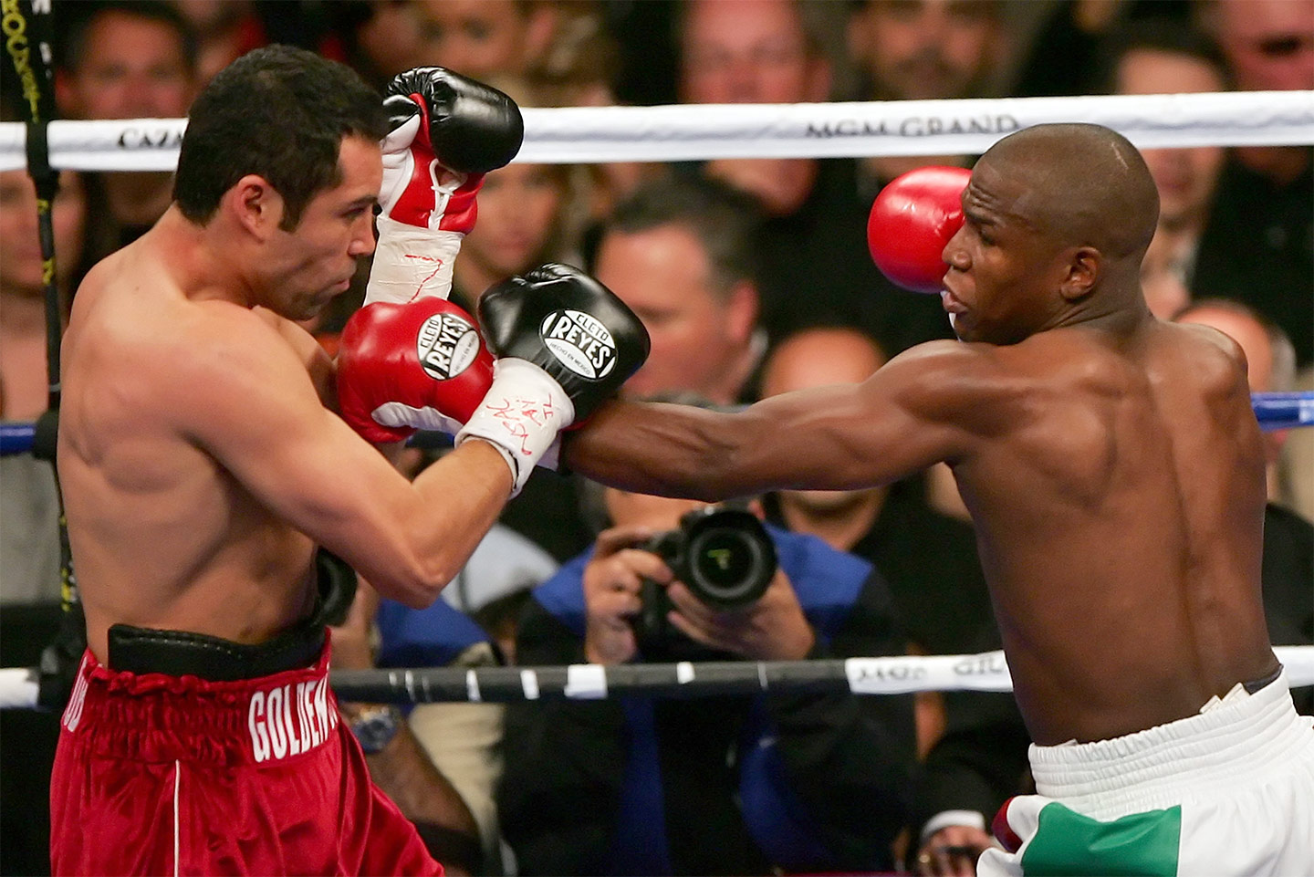 Floyd Mayweather Jr. and Oscar De La Hoya