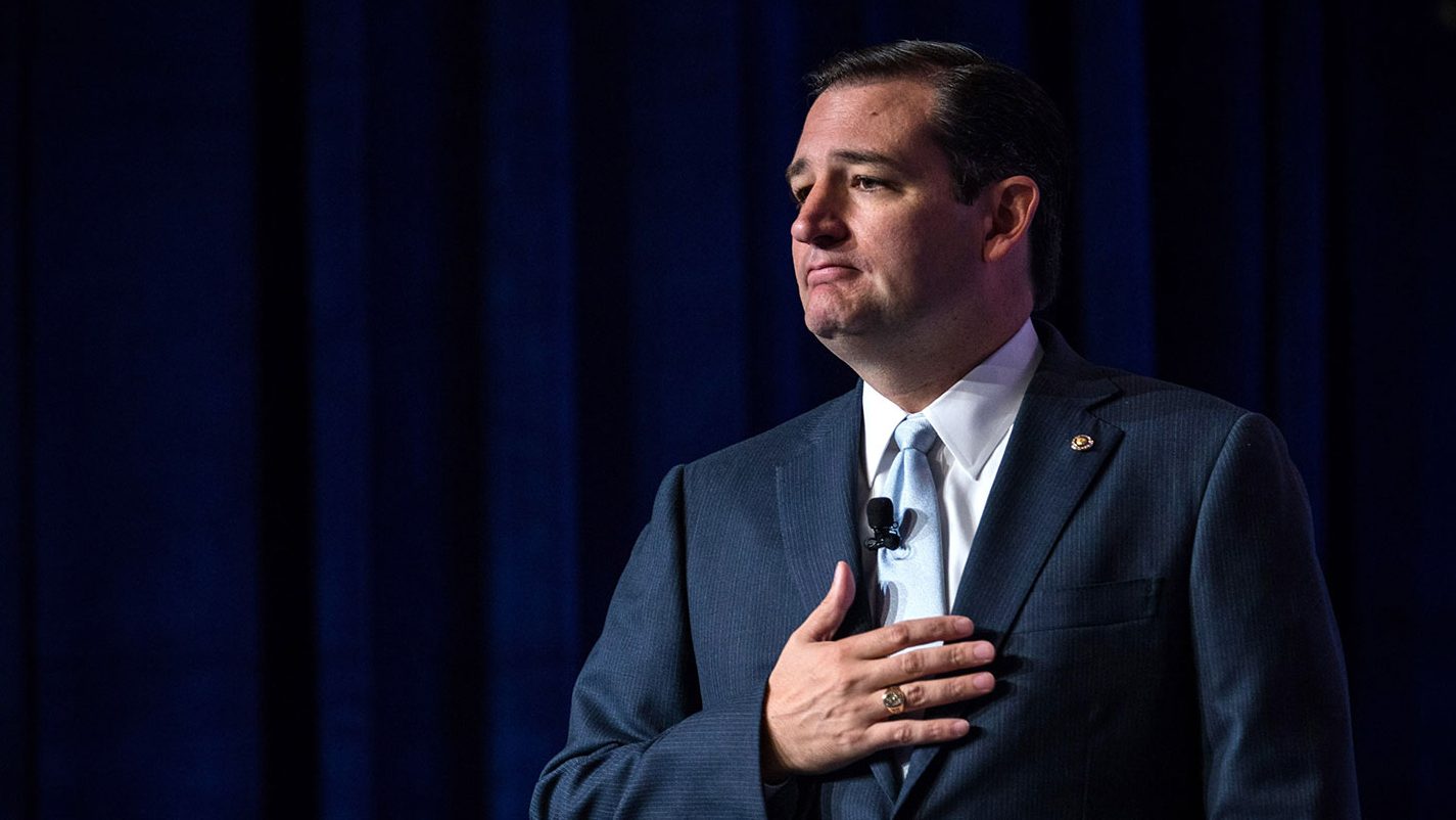 Senator Ted Cruz (R-TX), speaks at the 2013 Values Voter Summit, held by the Family Research Council, on October 11, 2013 in Washington, DC. The summit, which goes for three days, is attended by a number of Republican senators and high profile conservative voices in American politics. (Photo by Andrew Burton/Getty Images)