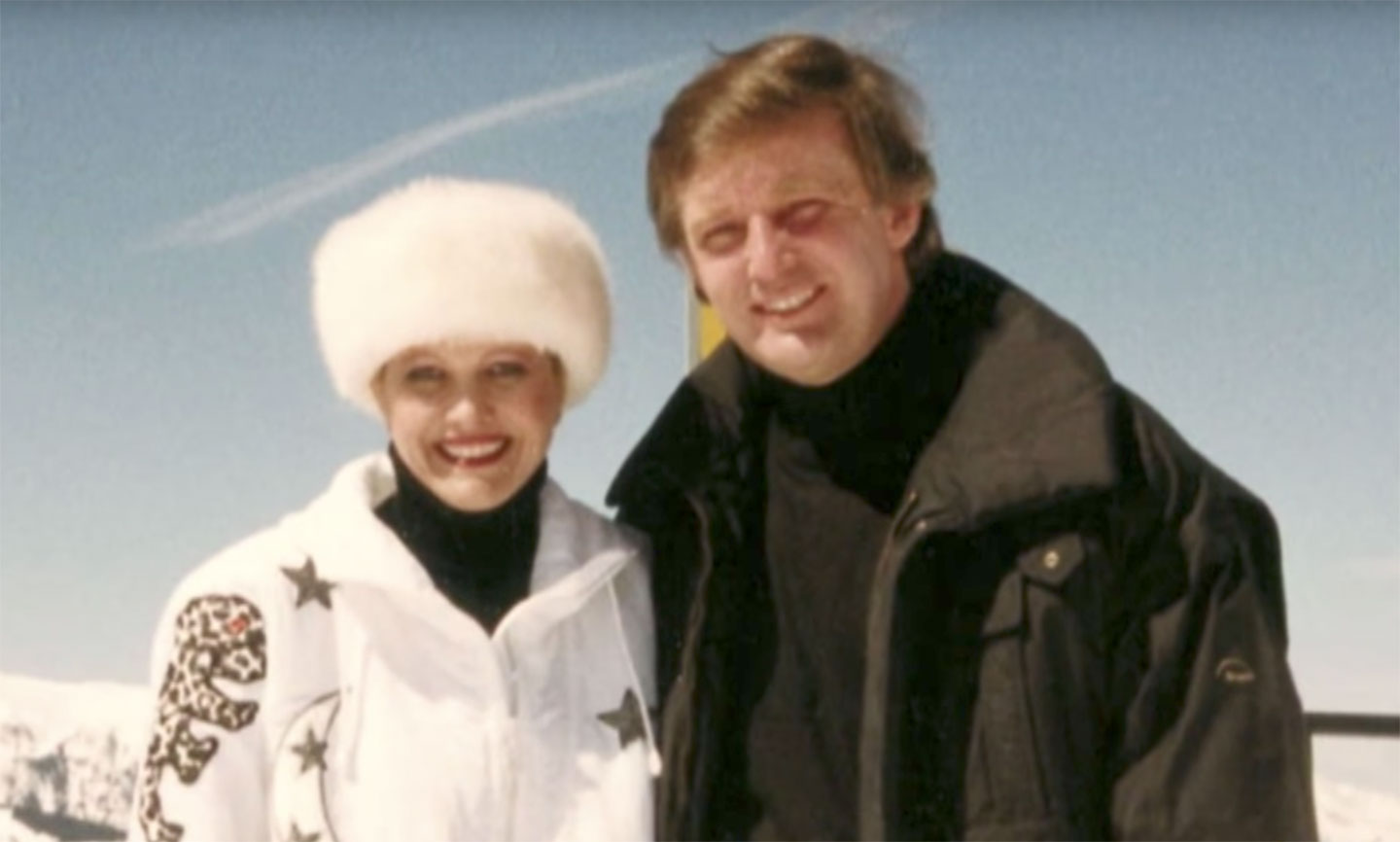 Ivana and Donald Trump. (CBS Sunday Morning/Screengrab)