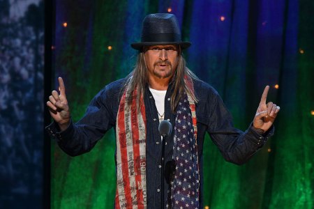 Kid Rock speaks onstage at the 31st Annual Rock And Roll Hall Of Fame Induction Ceremony at Barclays Center of Brooklyn on April 8, 2016 in New York City. (Photo by Kevin Kane/WireImage for Rock and Roll Hall of Fame)