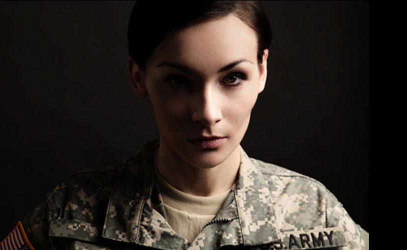 Portrait of a US military soldier in Army combat camouflage uniform. (Getty)