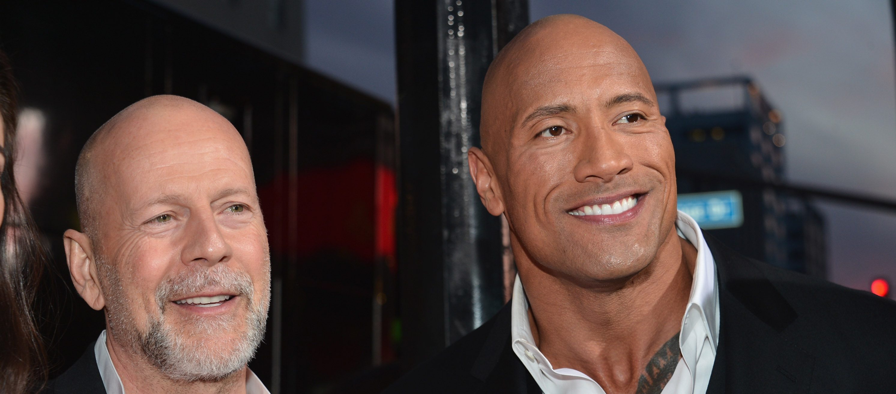 HOLLYWOOD, CA - MARCH 28:  Actors Bruce Willis and Dwayne "The Rock" Johnson attend the premiere of Paramount Pictures' "G.I. Joe: Retaliation" at TCL Chinese Theatre on March 28, 2013 in Hollywood, California.  (Photo by Alberto E. Rodriguez/Getty Images)