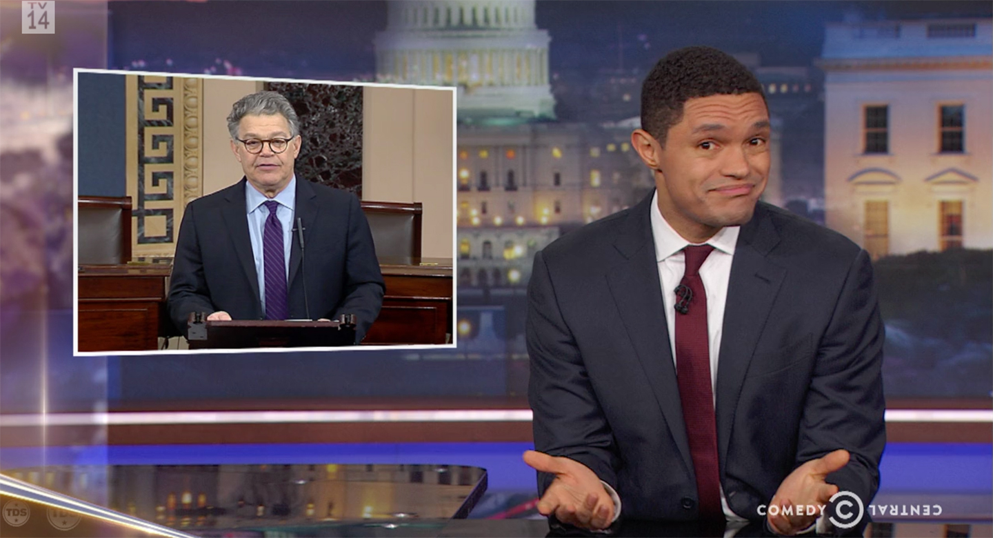 Trevor Noah on Al Franken. (Comedy Central)