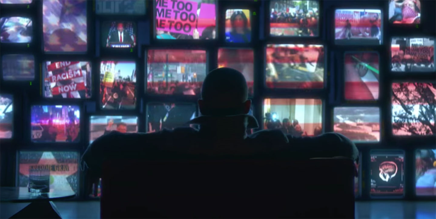 Justin Timberlake in "Supplies," his new politically-charged music video. (YouTube)