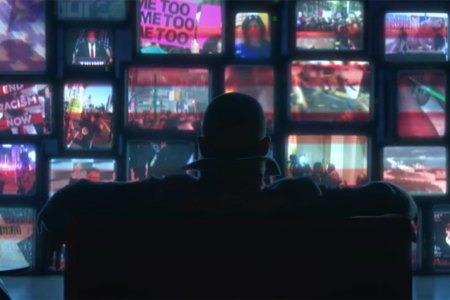 Justin Timberlake in "Supplies," his new politically-charged music video. (YouTube)