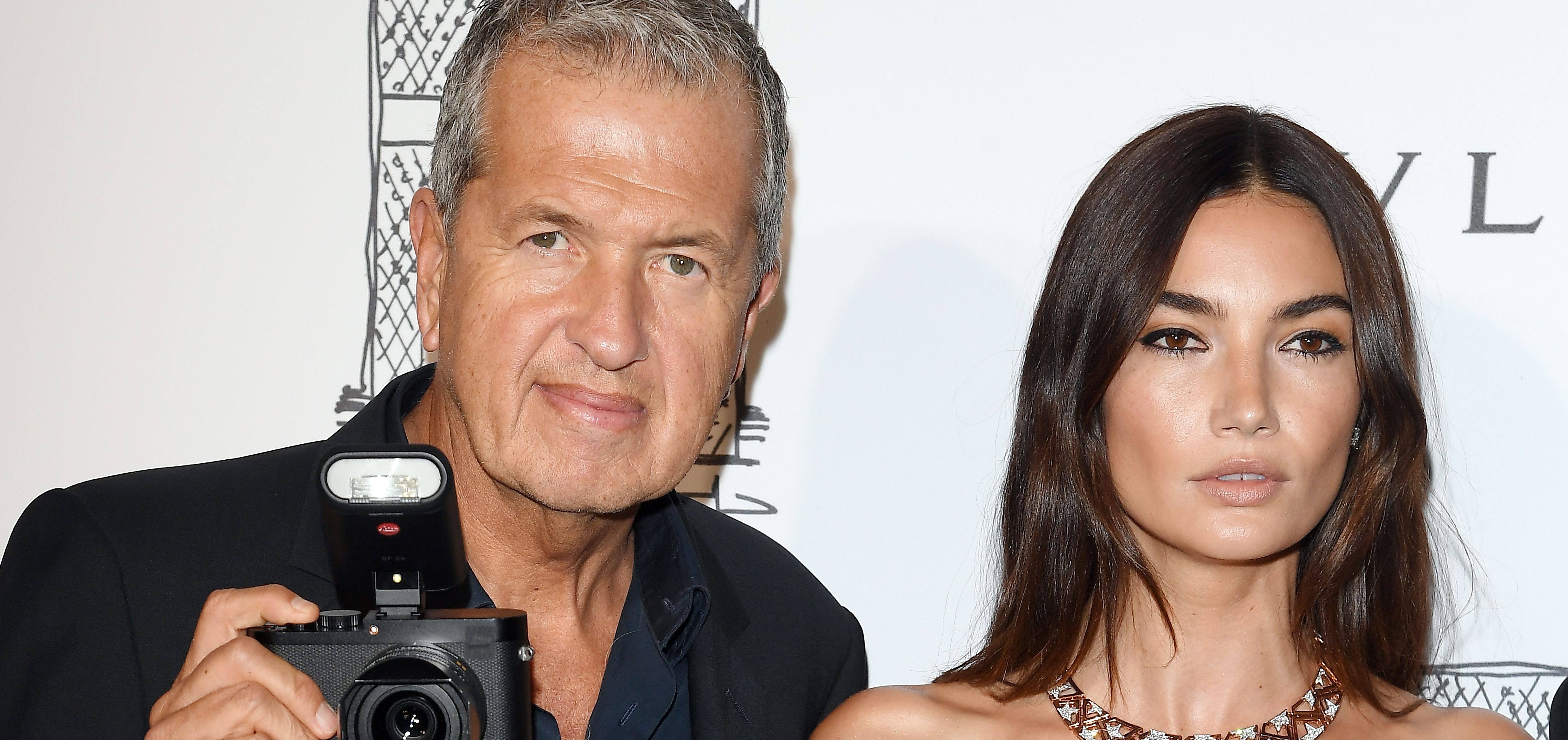 Photographer Mario Testino and model Lily Aldridge attend a party to celebrate the Bvlgari Flagship Store Reopening on October 20, 2017 in New York City.  (Photo by Venturelli/WireImage)