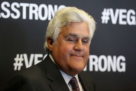 Comedian Jay Leno attends the Vegas Strong Benefit Concert at T-Mobile Arena to support victims of the October 1 tragedy on the Las Vegas Strip on December 1, 2017 in Las Vegas, Nevada.  (Photo by Gabe Ginsberg/Getty Images)