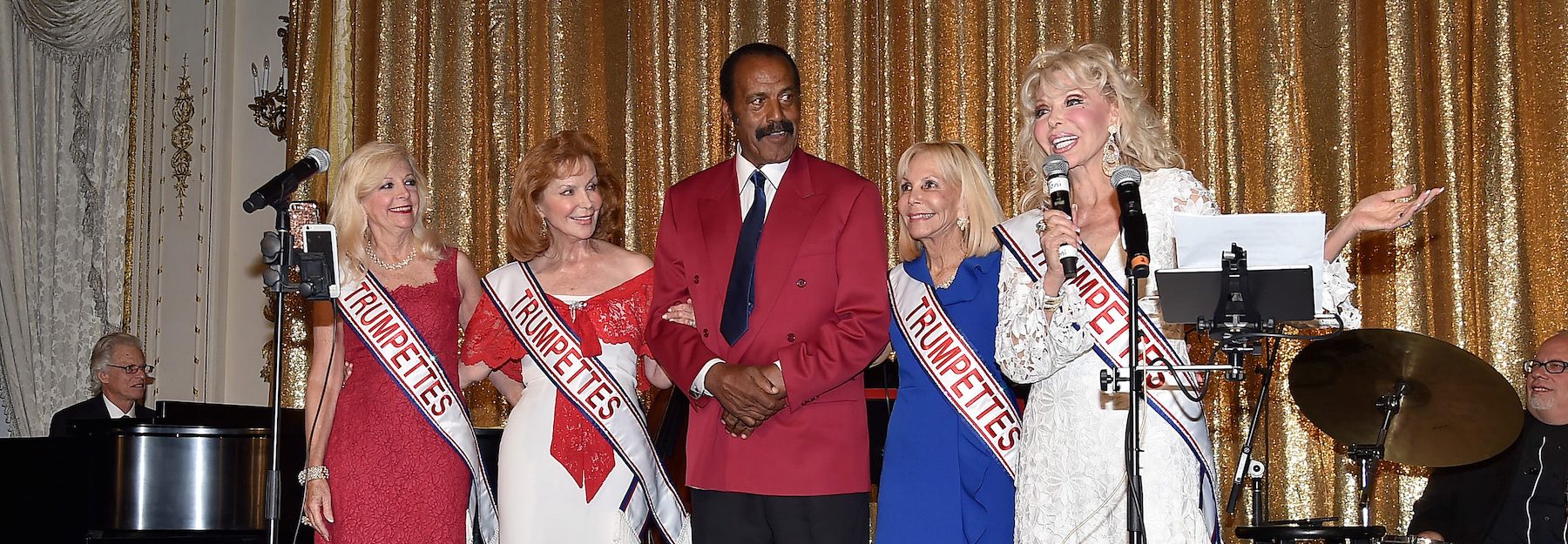 PALM BEACH, FL - JANUARY 18:  Toni Holt Kramer and the Trumpettes attend President Trump's one year anniversary with over 800 guests at the winter White House at Mar-a-Lago on January 18, 2018 in Palm Beach, Florida.  (Photo by Patrick McMullan/Patrick McMullan via Getty Images)