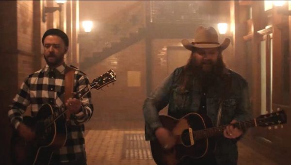 Justin Timberlake and Chris Stapleton in Timberlake's new music video. (YouTube) 