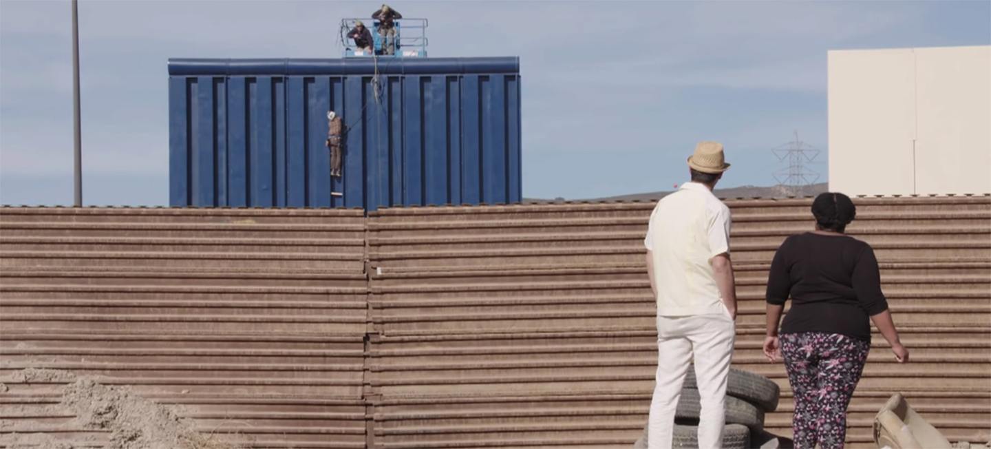 The Daily Show correspondents taking a look at the progress on President Trump's border wall between the United States and Mexico. (YouTube)