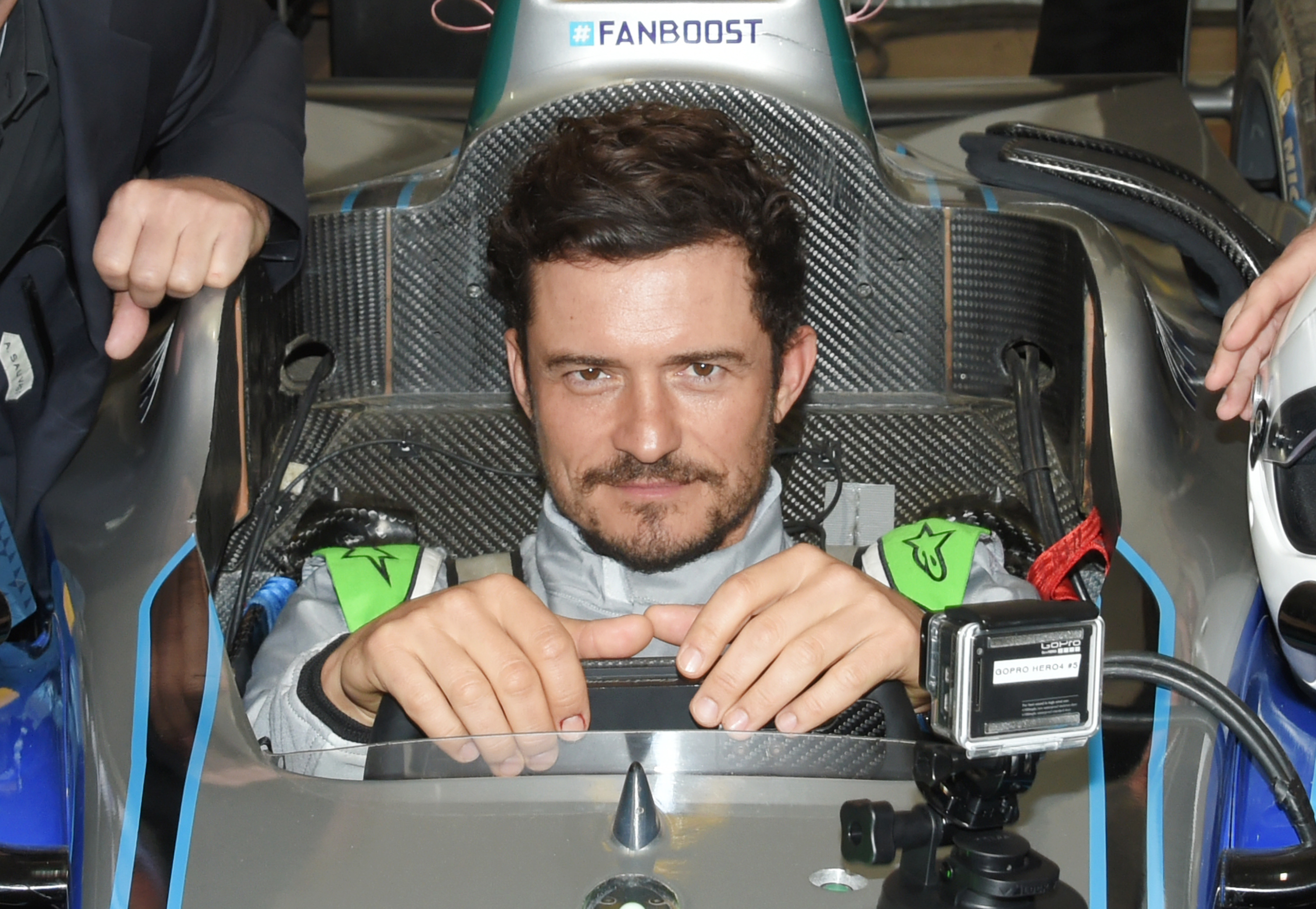 Orlando Bloom drives a Formula E racing car at the ABB FIA Formula E Marrakech E-Prix on January 13, 2018 in Marrakech, Morocco.  (David M. Benett/Dave Benett/Getty Images for Formula E)