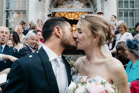 Jake Graf and Captain Hannah Winterbourne wedded over the weekend (@jake_graf5/Instagram/@pgracephoto)