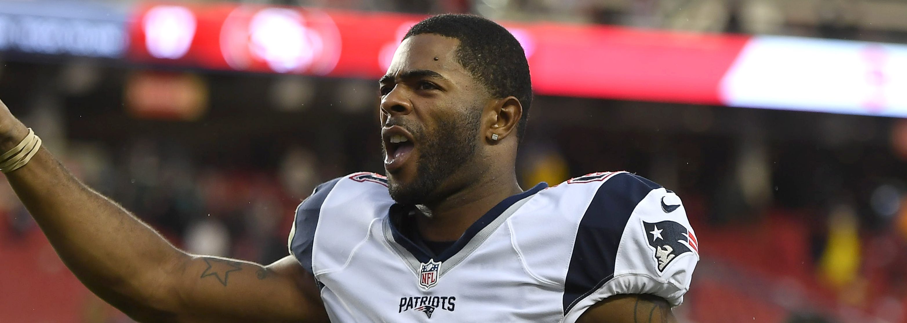 Ex-New England Patriots cornerback Malcolm Butler (21) looks on during the regular season NFL game between the San Francisco 49ers and the New England Patriots in 2016.(Photo by Robin Alam/Icon Sportswire via Getty Images)