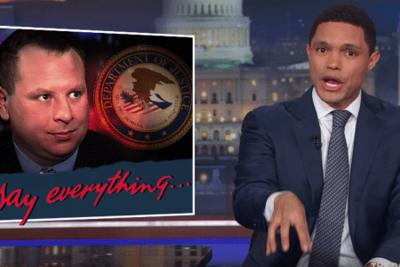Trevor Noah roasts Sam Nunberg. (YouTube)