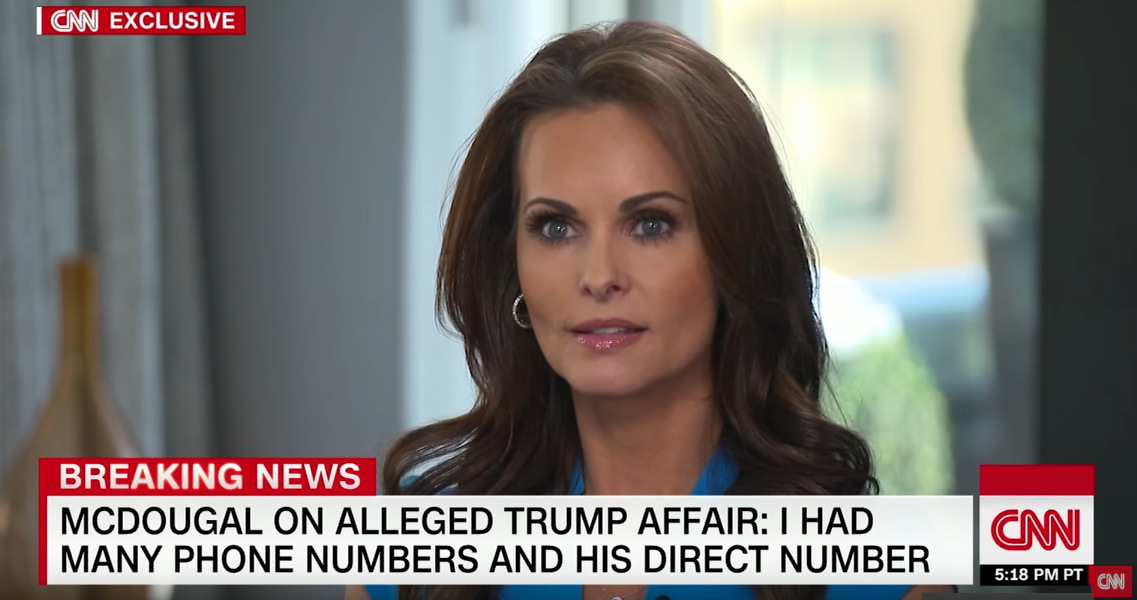 Karen McDougal speaking to Anderson Cooper (CNN)