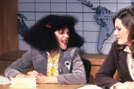 Gilda Radner as Roseanne Roseannadanna, Jane Curtin as herself  (NBC/NBCU Photo Bank via Getty Images)
