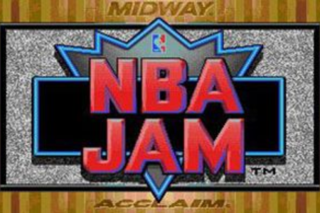 the "NBA Jam" title screen. (Midway)